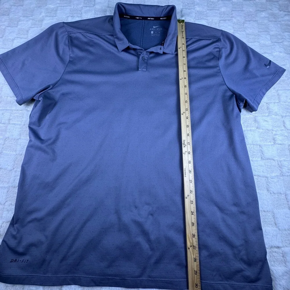 Nike Golf Dri-FIT‎ Polo Shirt Mens XXL Slate Blue Short Sleeve Performance Top